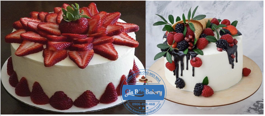 mẫu bánh kem sữa được trang trí